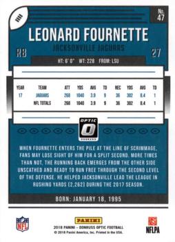 2018 Donruss Optic #47 Leonard Fournette Back