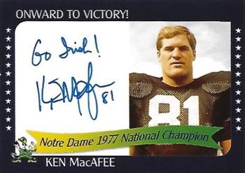 2003-09 TK Legacy Notre Dame Fighting Irish - National Championship Autographs #1977H Ken MacAfee Front