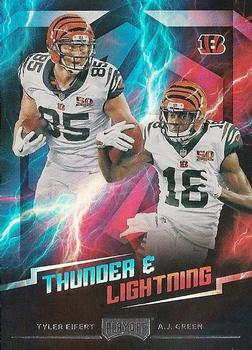 2018 Panini Playoff - Thunder & Lightning #5 Tyler Eifert / A.J. Green Front
