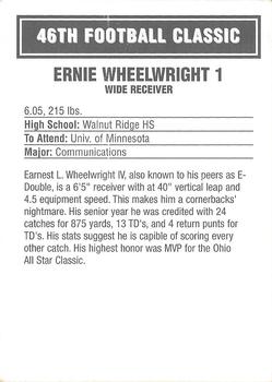 2003 Big 33 Ohio High School #NNO Ernie Wheelwright Back