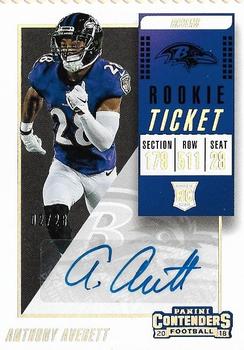 2018 Panini Contenders - Rookie Ticket Stub #177 Anthony Averett Front