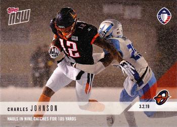 2019 Topps Now AAF #21 Charles Johnson Front