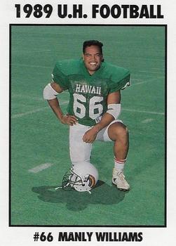 1989 Hawaii Rainbow Warriors #NNO Manly Williams Front