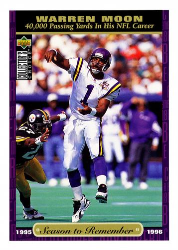 1996 Collector's Choice Season to Remember Blow-ups #65 Warren Moon Front