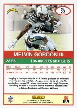 2019 Score - First Down #23 Melvin Gordon III Back