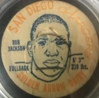 1962 Golden Arrow Dairy San Diego Chargers Caps #NNO Bob Jackson Front