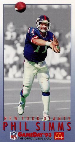 1993 GameDay McDonald's All Stars #12 Phil Simms Front