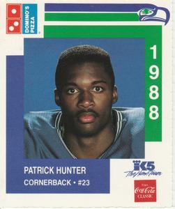 1988 Domino's Pizza Seattle Seahawks #4 Patrick Hunter Front