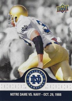 2017 Upper Deck Notre Dame 1988 Champions - Blue #64 Ryan Mihalko Scores on a One Yard Plunge Front