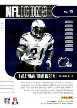 2019 Panini Absolute - NFL Icons #15 LaDainian Tomlinson Back