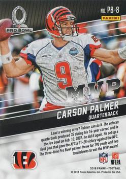 2018 Panini - Pro Bowl MVP #PB-8 Carson Palmer Back