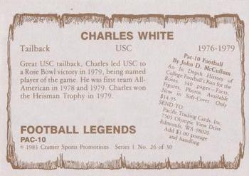 1983-84 Cramer Pac-10 Football Legends #26 Charles White Back