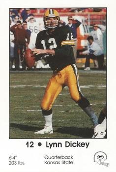1984 Green Bay Packers Police - First Wisconsin Banks, Your Local Law Enforcement Agency #8 Lynn Dickey Front