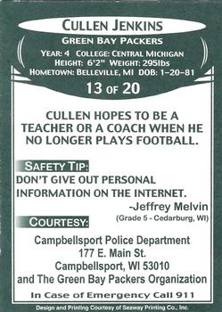 2007 Green Bay Packers Police - Campbellsport Police Department #13 Cullen Jenkins Back