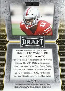 2020 Leaf Draft - Gold #19 Austin Mack Back