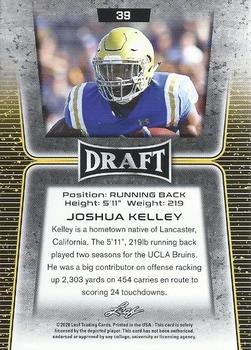2020 Leaf Draft - Gold #39 Joshua Kelley Back