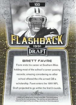2020 Leaf Draft - Gold #100 Brett Favre Back