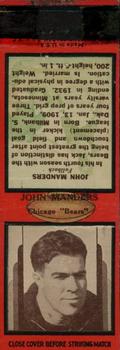 1938 Diamond Matchbooks #NNO Jack Manders Front