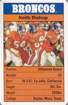 1987 Ace Fact Pack Denver Broncos #NNO Keith Bishop Front