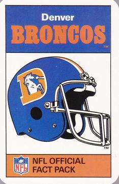 1987 Ace Fact Pack Denver Broncos #NNO Broncos helmet Front