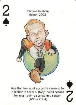 2005 Hero Decks Cincinnati Bengals Football Heroes Playing Cards #2♠ Shayne Graham Front