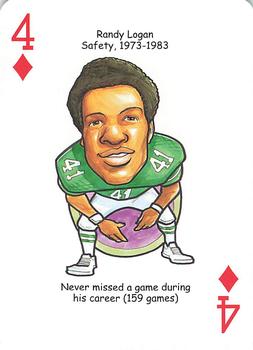 2015 Hero Decks Philadelphia Eagles Football Heroes Playing Cards #4♦ Randy Logan Front
