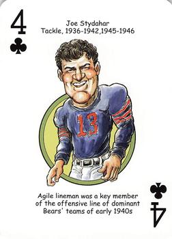 2008 Hero Decks Chicago Bears Football Heroes Playing Cards #4♣ Joe Stydahar Front