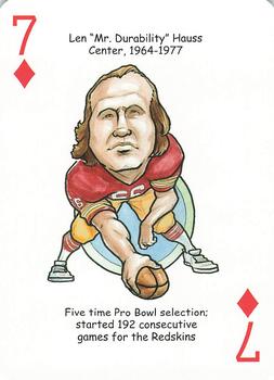 2006 Hero Decks Washington Redskins Football Heroes Playing Cards #7♦ Len Hauss Front