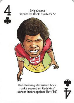 2018 Hero Decks Washington Redskins Football Heroes Playing Cards #4♣ Brig Owens Front