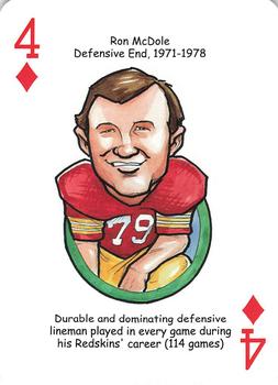2018 Hero Decks Washington Redskins Football Heroes Playing Cards #4♦ Ron McDole Front