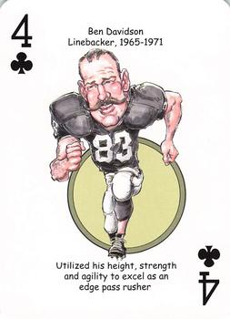 2016 Hero Decks Oakland Raiders Football Heroes Playing Cards #4♣ Ben Davidson Front
