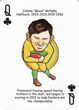 2006 Hero Decks Green Bay Packers Football Heroes Playing Cards #Q♣ John McNally Front