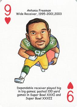 2006 Hero Decks Green Bay Packers Football Heroes Playing Cards #9♥ Antonio Freeman Front