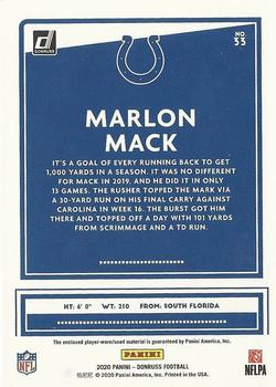 2020 Donruss - Donruss Threads #33 Marlon Mack Back