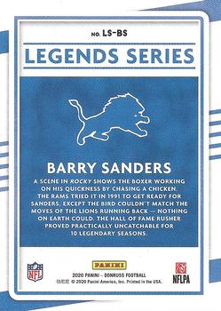 2020 Donruss - Legends Series #LS-BS Barry Sanders Back
