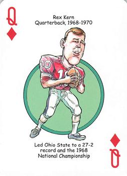 2014 Hero Decks Ohio State Buckeyes Football Heroes Playing Cards #Q♦ Rex Kern Front