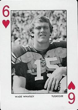 1973 Auburn Tigers Playing Cards (Orange Backs) #6♥ Wade Whatley Front