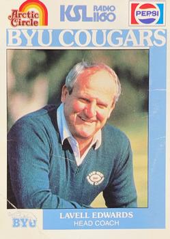 1988 BYU Cougars Safety #NNO Lavell Edwards Front