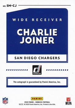 2020 Donruss - Signature Marks Blue #SM-CJ Charlie Joiner Back