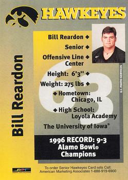 1997 Iowa Hawkeyes #NNO Bill Reardon Back