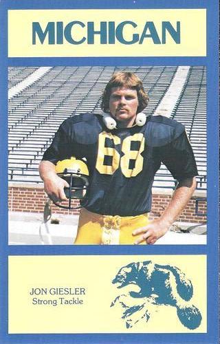 1977 Michigan Wolverines Postcards #NNO Jon Giesler Front
