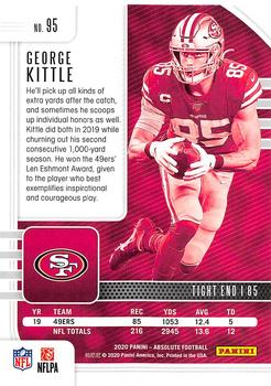 2020 Panini Absolute - Green #95 George Kittle Back