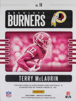 2020 Panini Absolute - Absolute Burners #10 Terry McLaurin Back