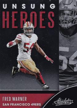 2020 Panini Absolute - Unsung Heroes #UH-FW Fred Warner Front