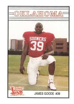 1989 Oklahoma Sooners Police #NNO James Goode Front