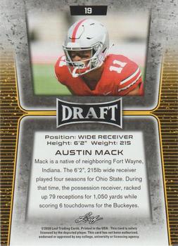 2020 Leaf Draft - Red #19 Austin Mack Back