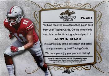 2020 Leaf Trinity - Patch Autographs #PA-AM1 Austin Mack Back