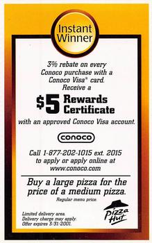 2000 Conoco/Pizza Hut Oklahoma Sooners #NNO Set 1 Cover Card Back