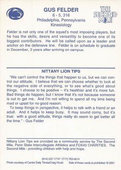 2001 Penn State Nittany Lions #NNO Gus Felder Back
