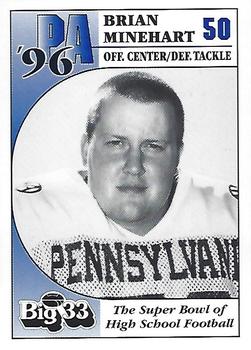 1996 Big 33 Pennsylvania High School #NNO Brian Minehart Front